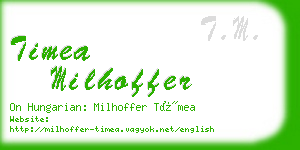 timea milhoffer business card